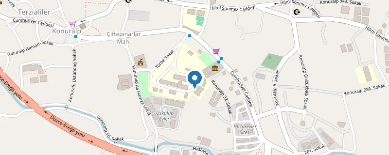 R and D office location on the map, Duzce University campus